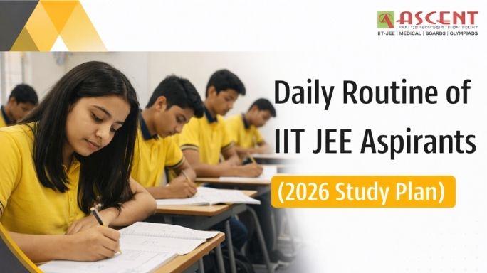 Daily routine of IIT JEE aspirants studying in classroom with structured timetable and coaching guidance